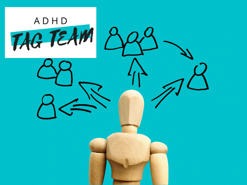 ADHD Virtual Assistant ADHD Tag Team Excecutive Assistant for professionals with ADHD Delegating